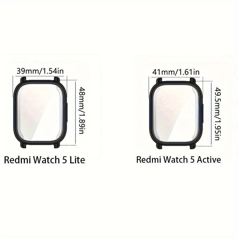 Smartwatch Case for Redmi Watch 5 Lite/Active/Band 2- Sleek Protective Cover with Full-Body Protection, Anti-Scratch & Anti-Fall