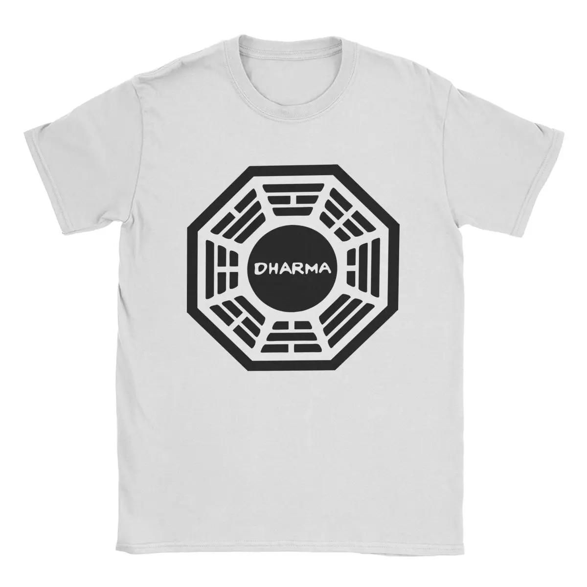 Vintage Dharma Initiative 1977 Tv Show Lost T-Shirt Men O Neck Cotton T Shirt Short Sleeve Tees Original Clothing