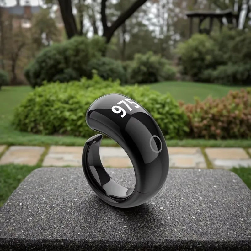 Smart ring with Bluetooth counter and morning alarm clock, multi-function wearable fitness for step counting