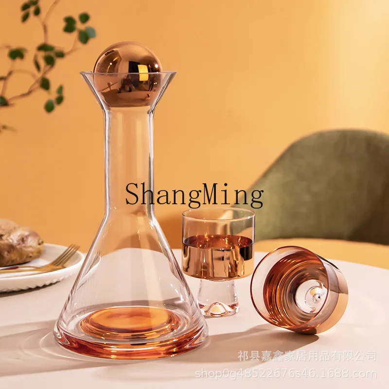 DSA Electroplated Rose Gold Cold Kettle Model Room Decorative Water Utensils Ornament Set Household Kettle