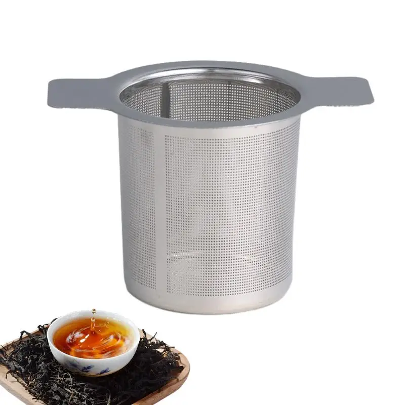 Tea Strainer Stainless Steel Tea Filters Large Capacity Rustproof Tea Infusers Basket Kitchen Utensils Teapot Tray For Soup Pot