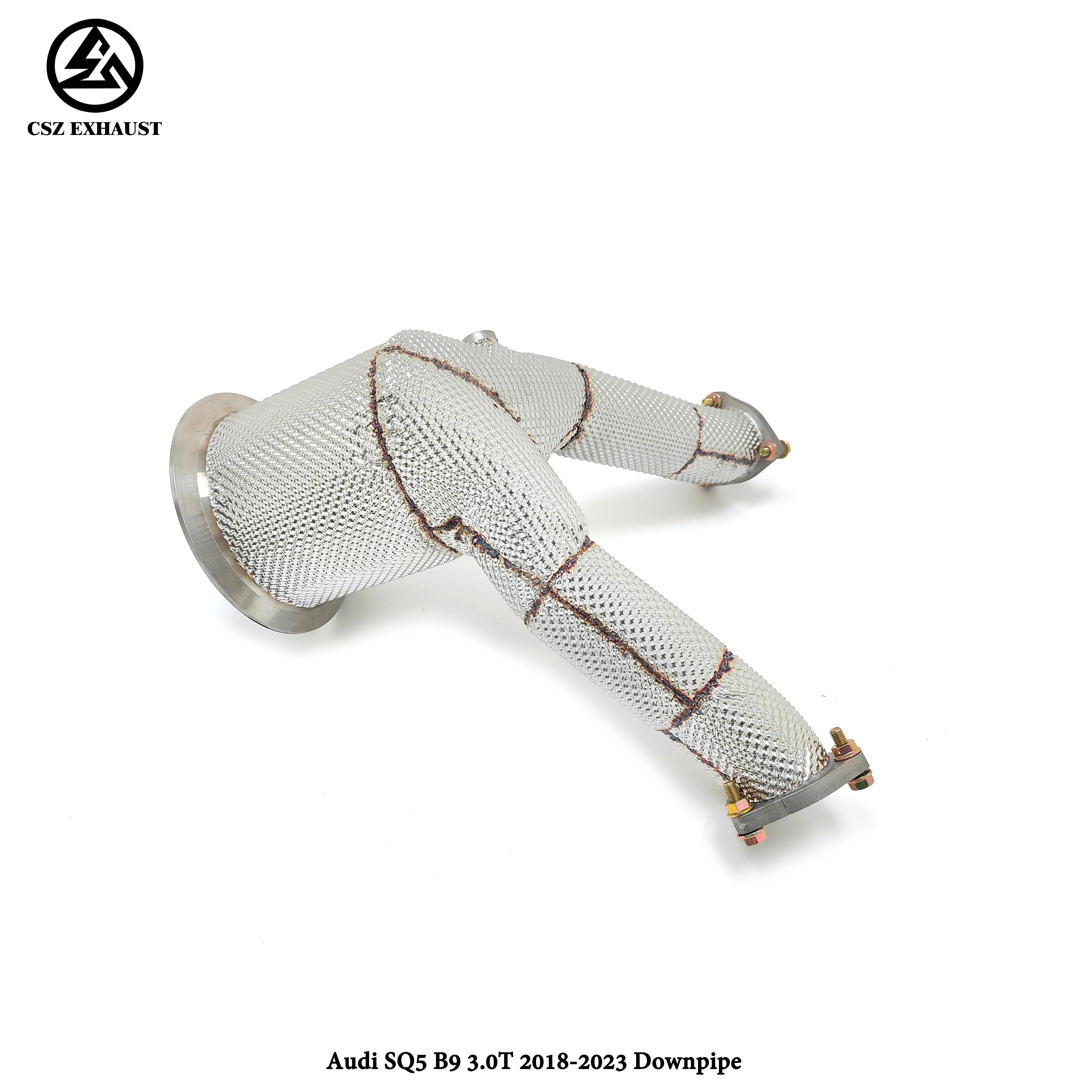 Hochwertiges CSZ-Tuning-Auspuffanlage Catted Downpie für SQ5 B9 3.0T High Flow Katalysator Downpipe-Auspuff