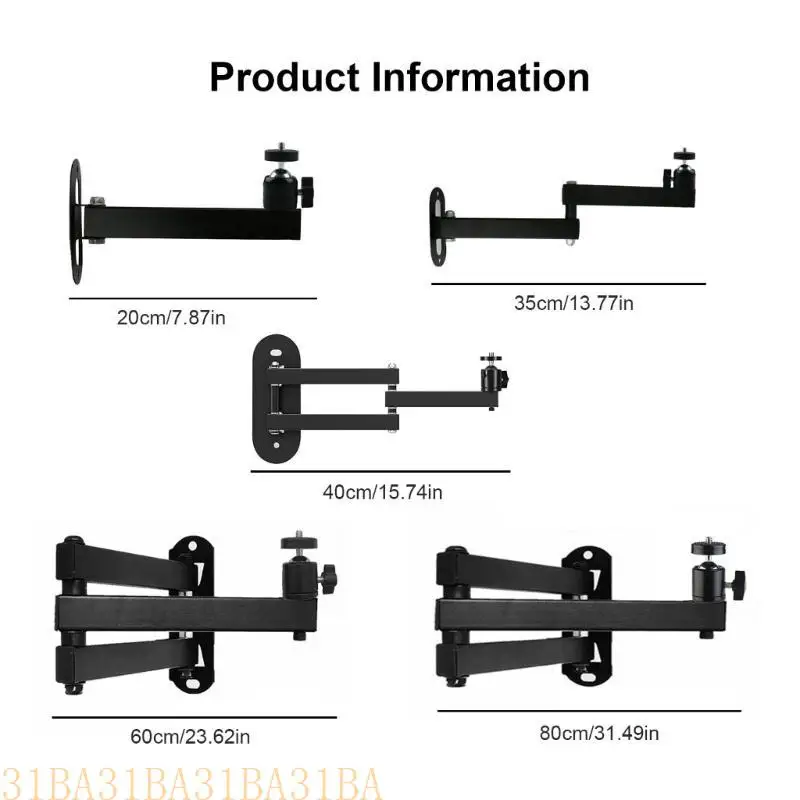 Universal Projector Wall Mount Stand Ceiling Projector Holder with 360°Rotatable Head and 90°Tilting for Home Theater
