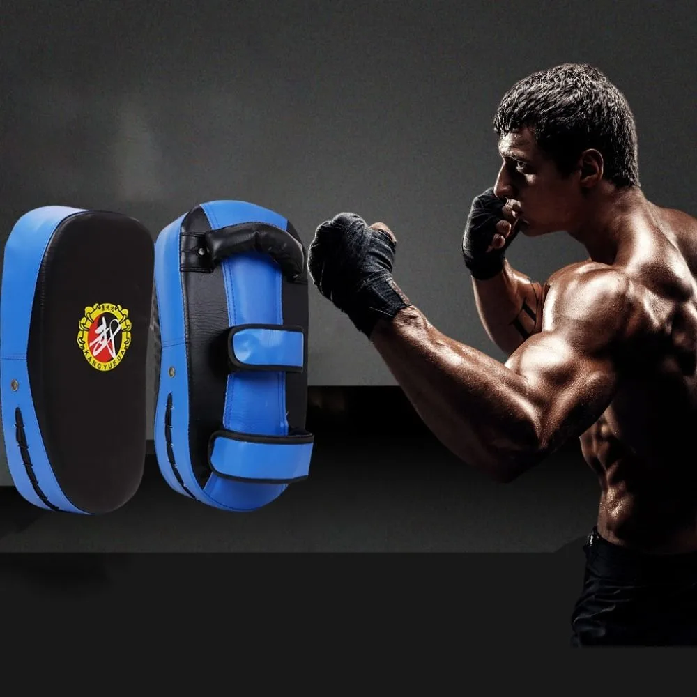 

PU Leather Hand Foot Kicking Pad Thickened Curved Boxing Kick Target with Fixed Strap Wear-resistant Punching Shield Pad
