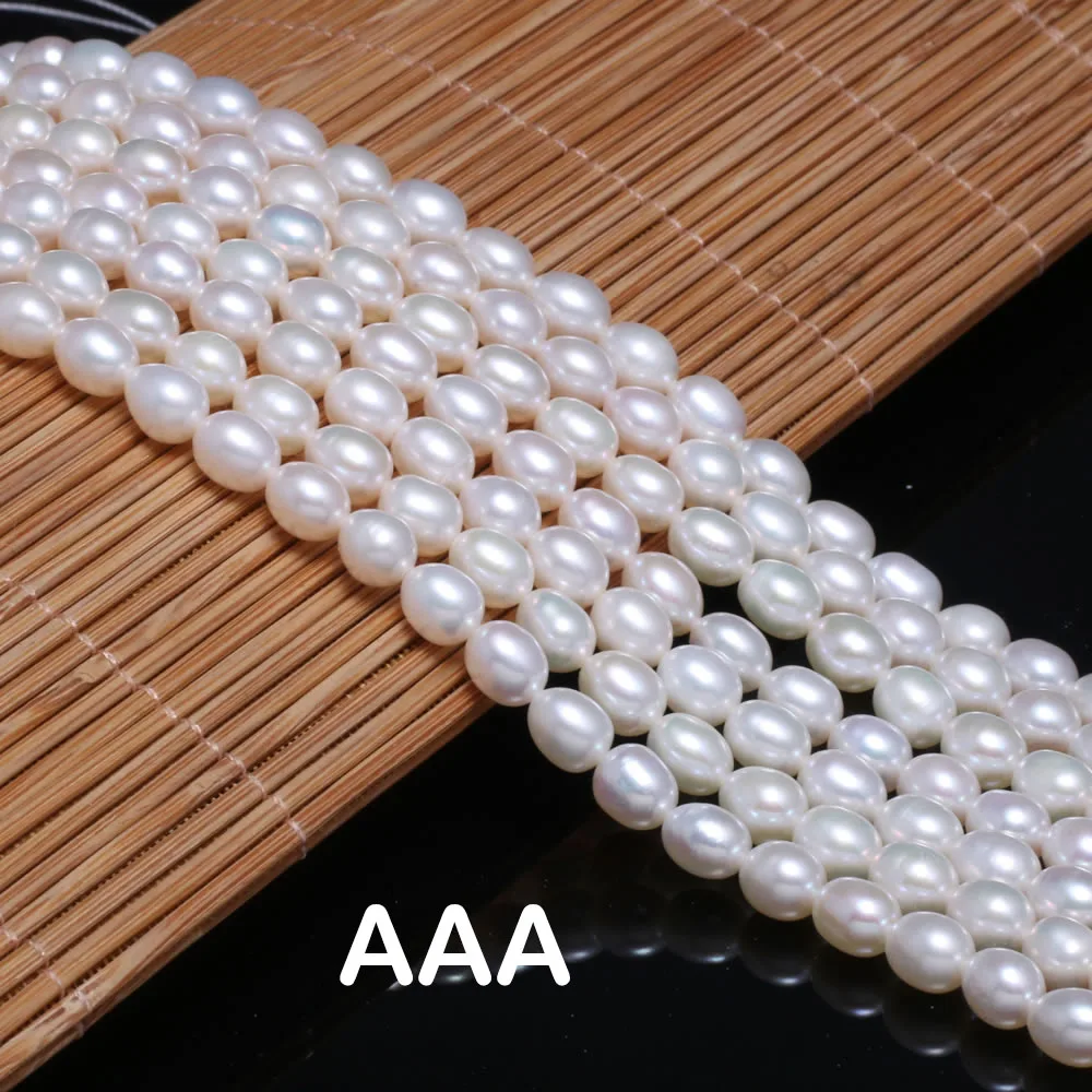 5-6mm White Rice Pearls High Quality Natural Freshwater Pearls Loose Beads for Jewelry Making DIY Necklace Bracelet Accessories