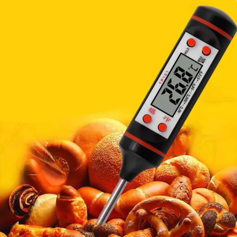 Kitchen Food Baking Digital Thermometer Electronic Probe Type Digital Display Liquid Grill Thermometer