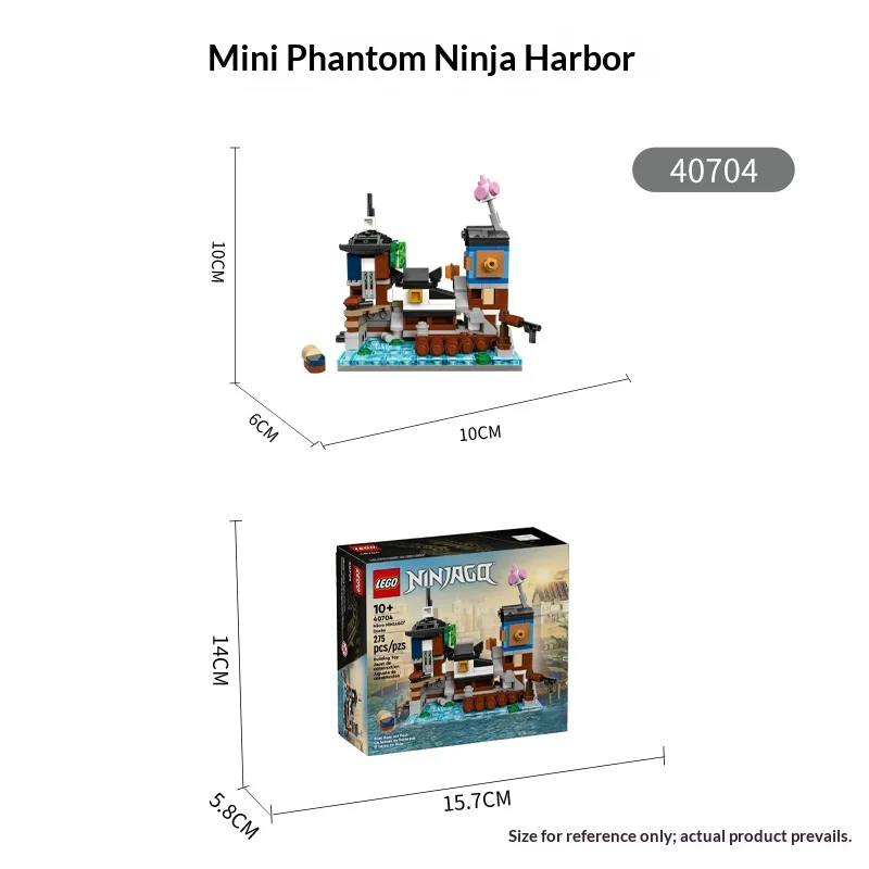 LEGO 40704 Micro NINJAGO Docks Building Set With Market And Arcade