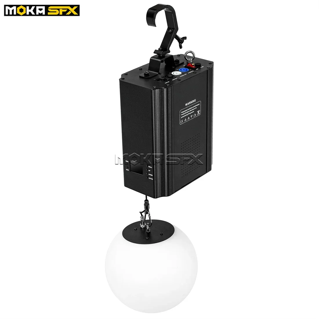 MOKA SFX RGBW 다채로운 LED 리프팅 볼, Dmx 제어 윈치 LED 볼, LED 효과 조명, 실내 장식, 디스코 바 키네틱 볼