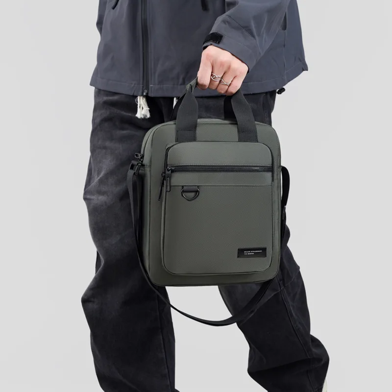 New Simple Men's Single-shoulder Bag, Vertical Handbag, Fashionable Large-capacity Crossbody Bag, Men's Business Casual Bag