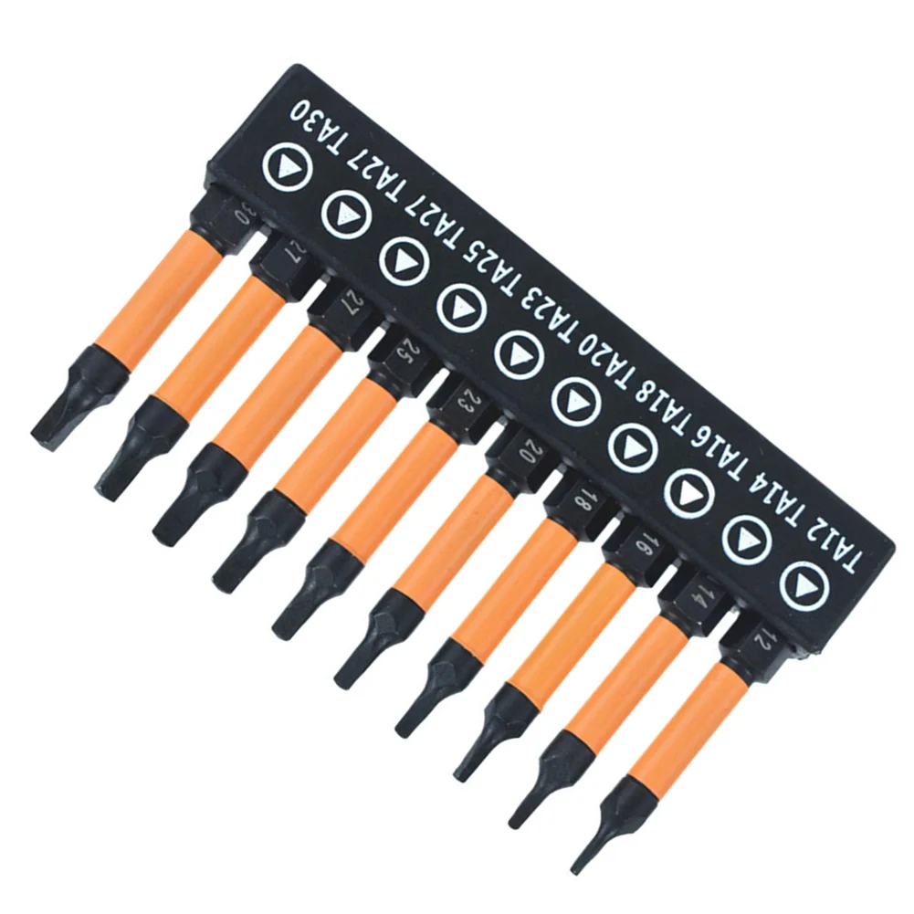 10 Pcs Screwdriver Bit Set 1/4inch Hexagonal Shank Screwdriver Head Quick Change For Impact Driver Triangle Hand Tools