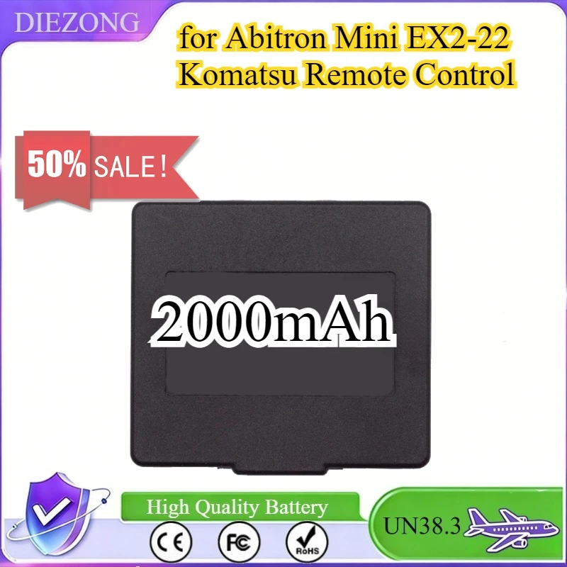 

2000mAh Battery for Abitron Mini EX2-22 Komatsu Remote Control Transmitters Hetronic 68300600 68300900 CS