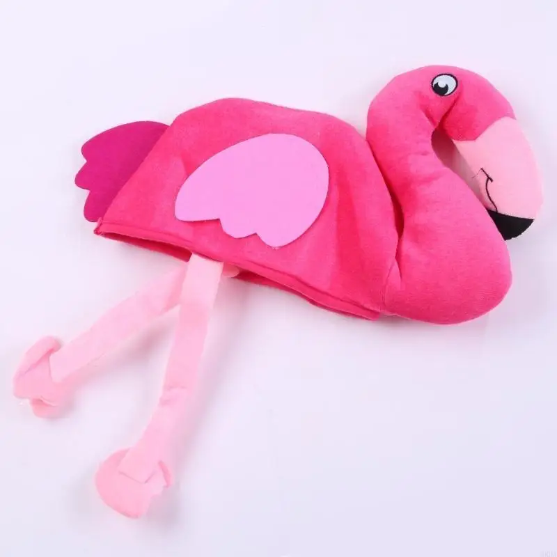 Adult Teenagers Funny Cloth Flamingo Hat Thanksgiving Hat Women Bucket Hats Carnivals Halloween Party Dress up Hat 6XDA