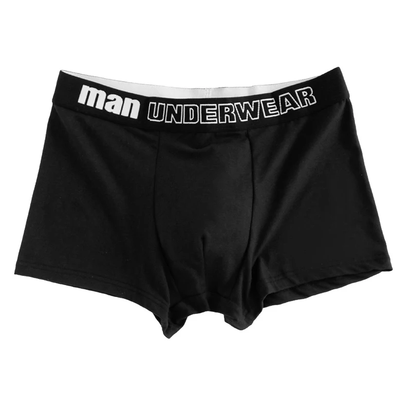 Men Boxers Underpants Sports Underwear Black Gray L XL XXL Soft Breathable Fashion Shorts Letters Wide Band Pants