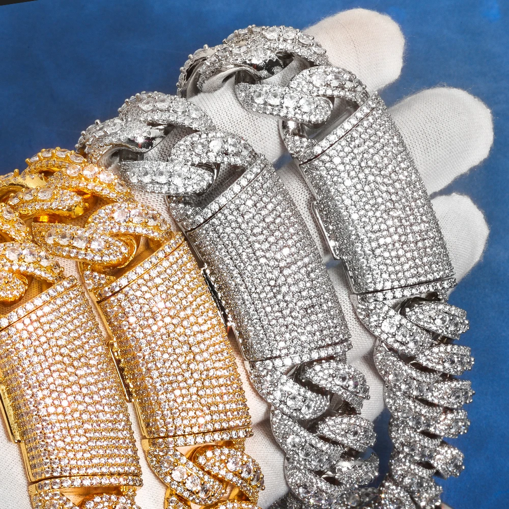 مويسانيتي 925 فضة الكوبية قلادة 22 مللي متر VVS قطع مستديرة الماس GRA معتمد مجوهرات هدية للرجال والنساء #4