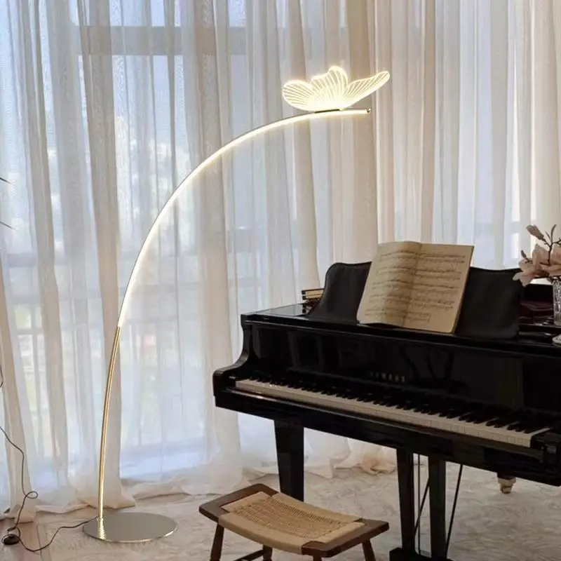 

Floor lamp living room table lamp sofa simple Nordic designer minimalist led creative bedroom bedside ins fishing