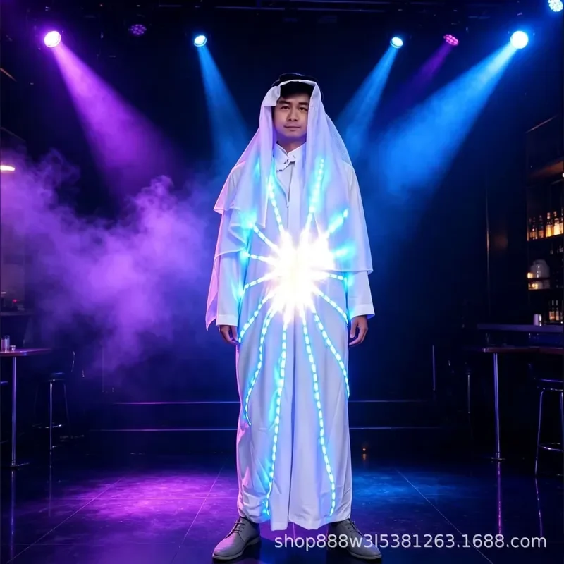 LED luminous suit performance props clothing full color sunscreen clothing KTV stage luminous clothing