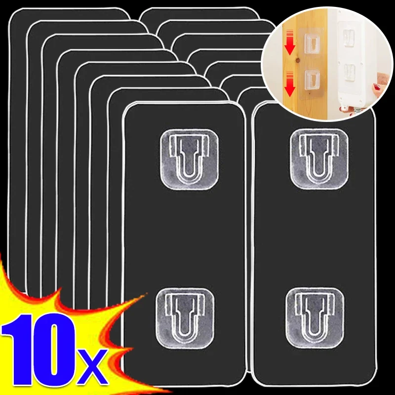 

Double-Sided Adhesive Wall Hooks Hanger Strong Transparent Suction Cup Sucker Hooks Kitchen Bathroom Storage Plug Socket Holders