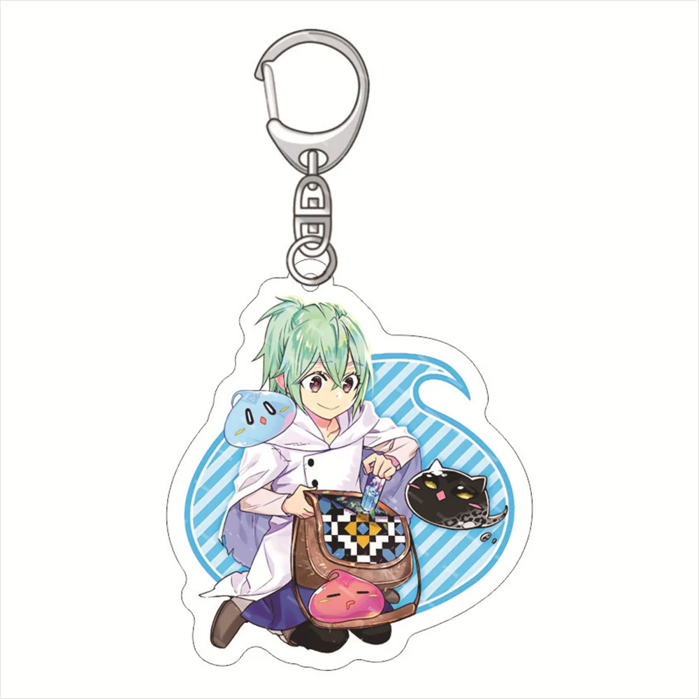 Anime Weaker Tamer Started the Garbage Picking Trip Keychain Cartoon Cute Solo Leveling Acrylic Figures Bag Pendant Car Keyring