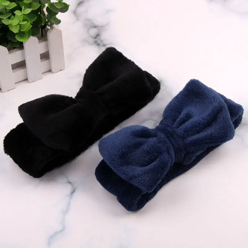 Soft Wash Face Elastic Hair Band Coral Fleece Headband DIY Hair Accessories Women Makeup Headbands Plush Hairband Wholesale