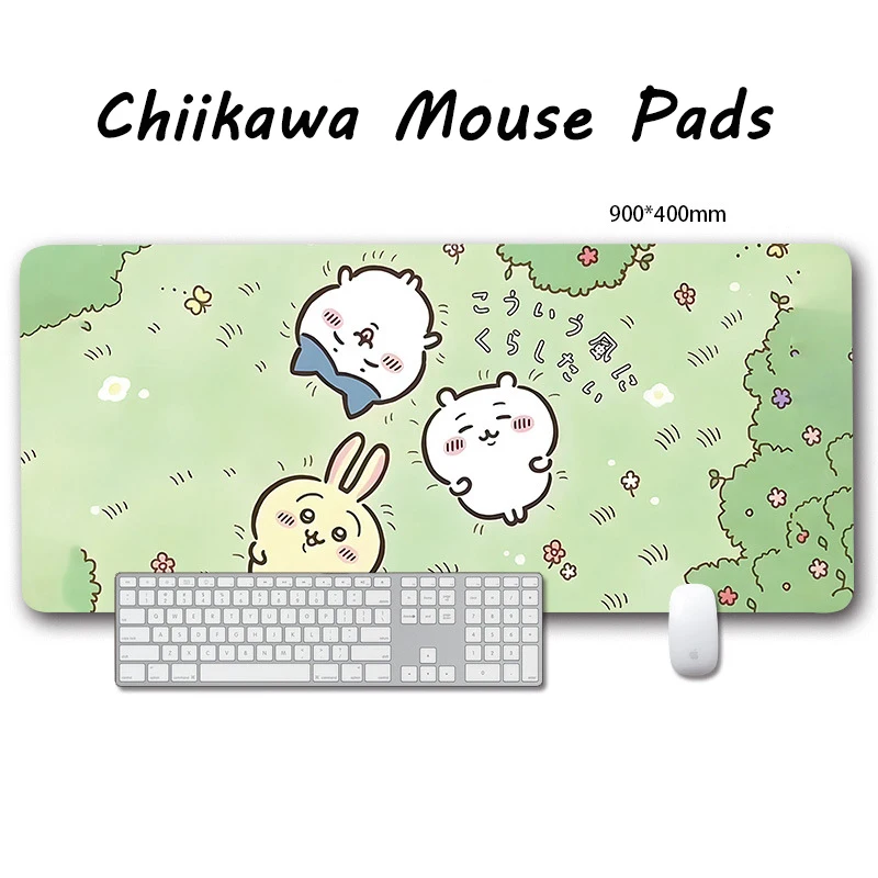 

Large Cartoon Anime Mouse Pad Kawaii Chiikawa Non-slip Keyboard Mouse Mat PC Computer Accessories Creative Desktop Decoration