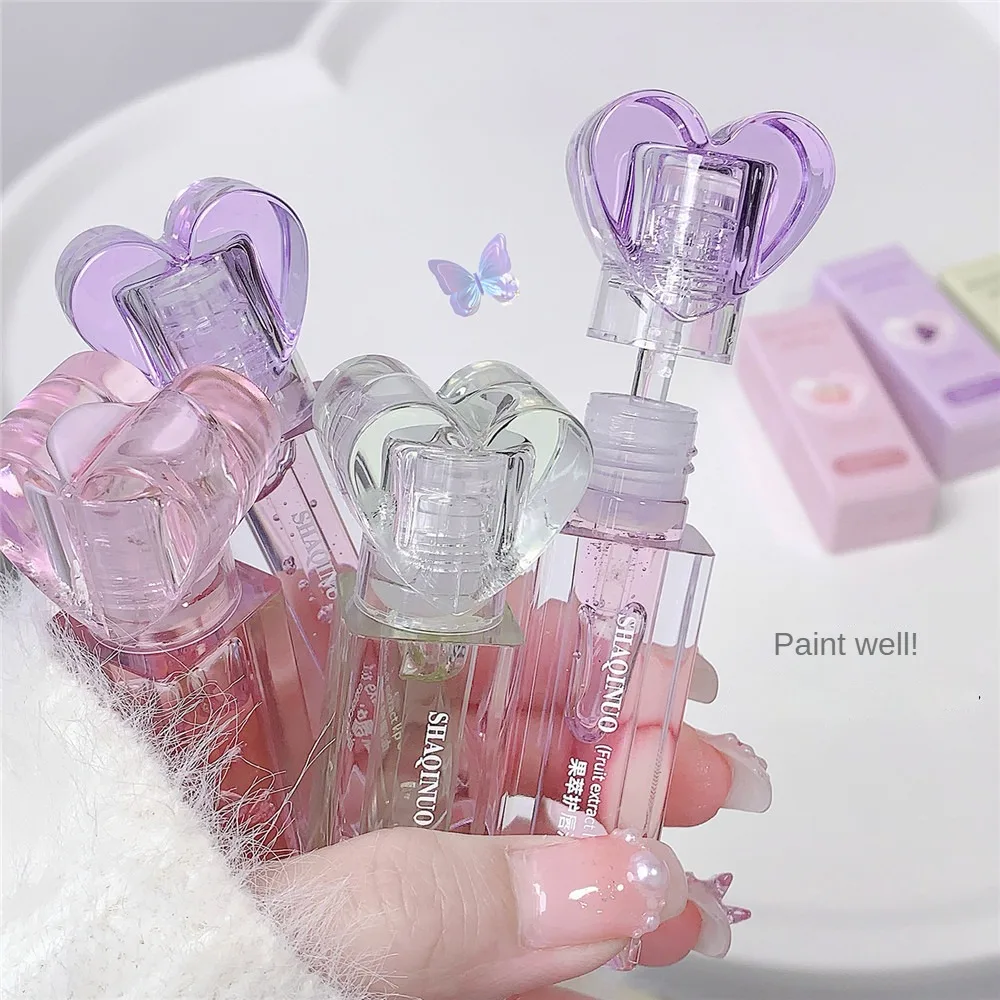 Fruit Jelly Lip Oil Transparent Mirror Lip Gloss Lasting Moisturizing Liquid Lipstick Korean Plumping Lips Makeup Cosmetics