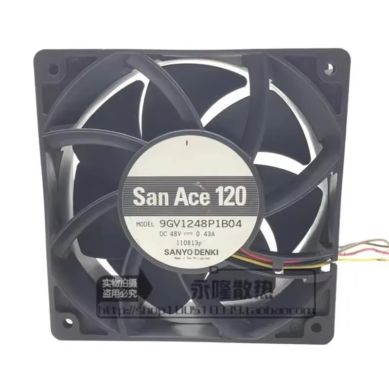 

Authentic 9GV1248P1B04 48V 0.43A 120 * 120 * 38MM 12CM frequency converter switch cooling fan
