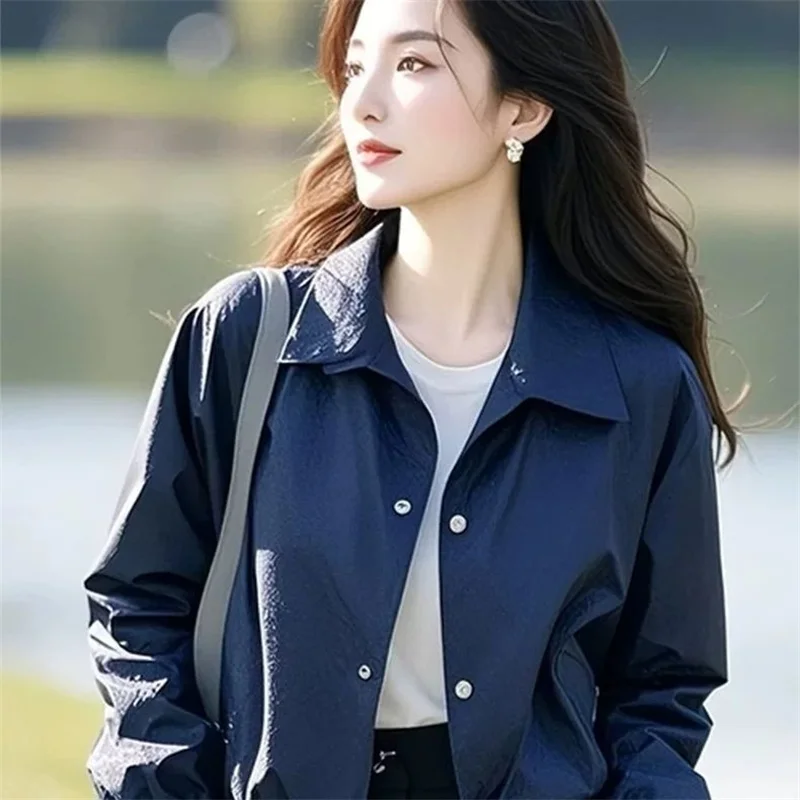 

2026 Популярное уникальное и красивое женское пальто с лацканами на весну, лето и осень, шикарное пальто, верхняя женская верхняя одежда на молнии