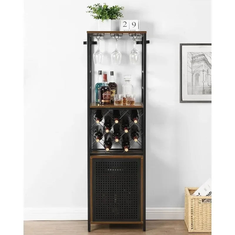 Armário de bar de vinho FURNITURE para licor e vidro, rack independente, piso com ajustável