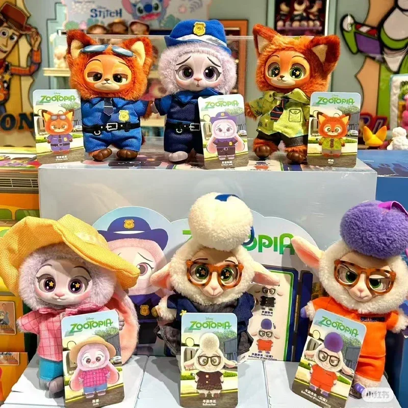 Muñeco de peluche de vinilo Original de Disney Zootopia, caja ciega de la serie Judy Nick, animación con muñecos de peluche, estilo escasa, el mejor regalo