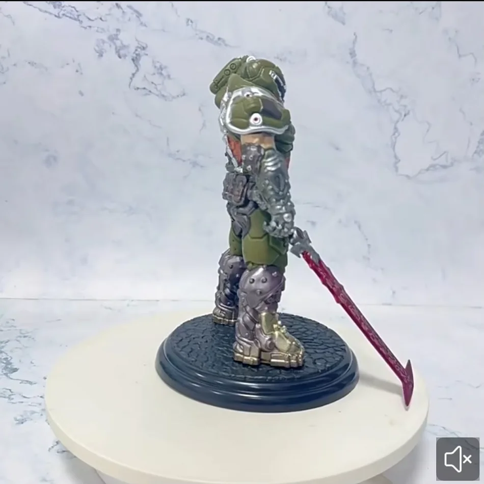 Doom Eternal Doom Slayer Arkham Action Figure Collectible PVC Game Character Model Desktop Ornament Toy For Game Collectors view 5