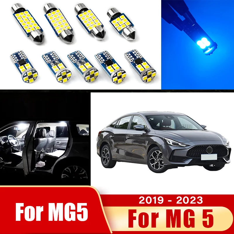

10pcs Car LED Bulb For MG 5 MG5 2019 2020 2021 2022 2023 Interior Reading Lamp Vanity Mirror License Plate Light Accessories ﻿