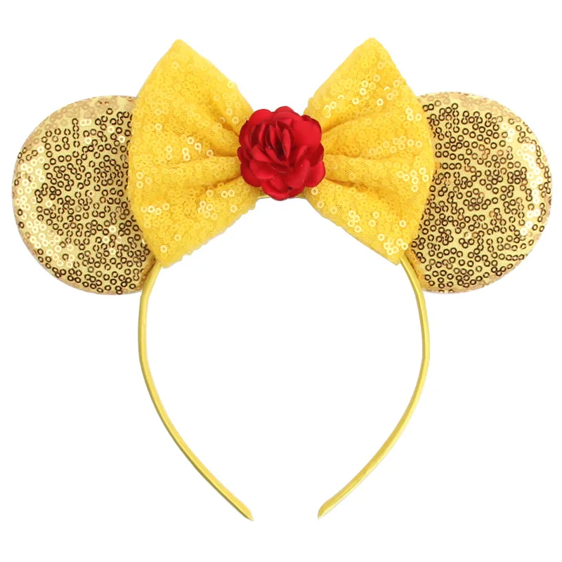 Rosen-Kopfschmuck Halloween Belle Prinzessin Mickey Weihnachten Halloween Cosplay Stirnband – Detail 5