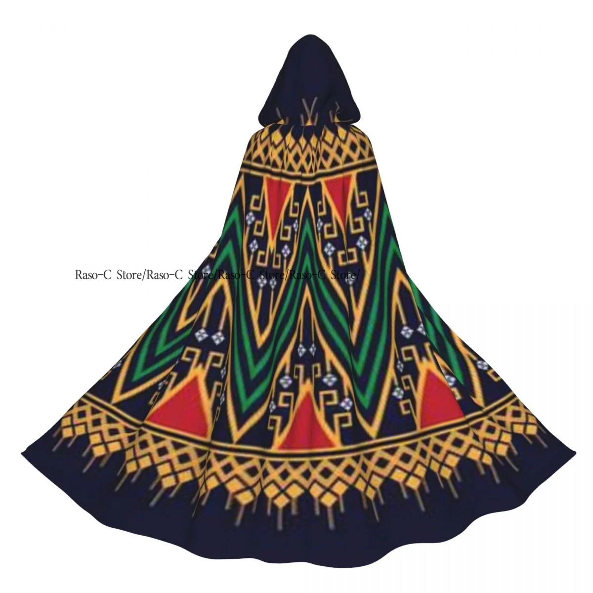 

Unisex Adult Geometric Ethnic Traditional Background Cloak with Hood Long Witch Costume Cosplay