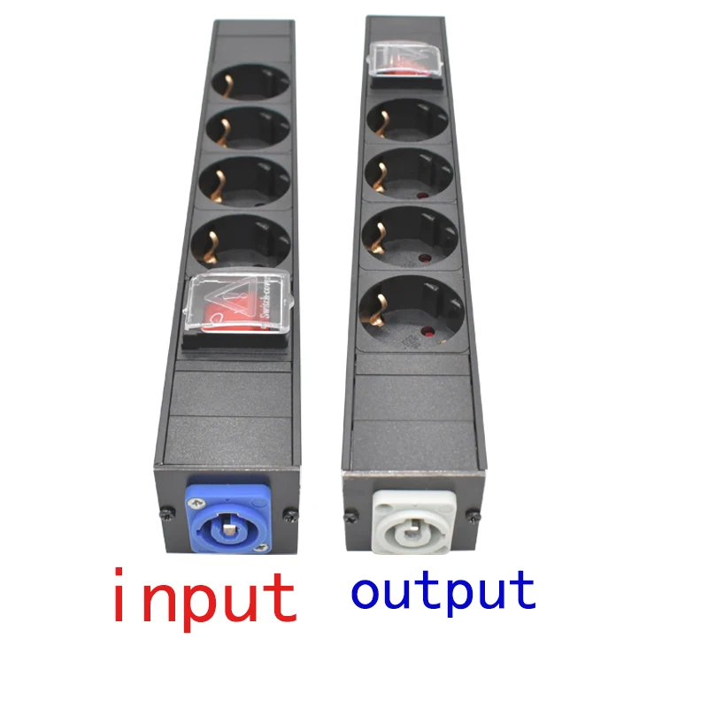 

PDU Power Strip Schuko Powerlink box усилитель мощности аудио 3P Авиационная вилка 4AC Европейская стандартная розетка