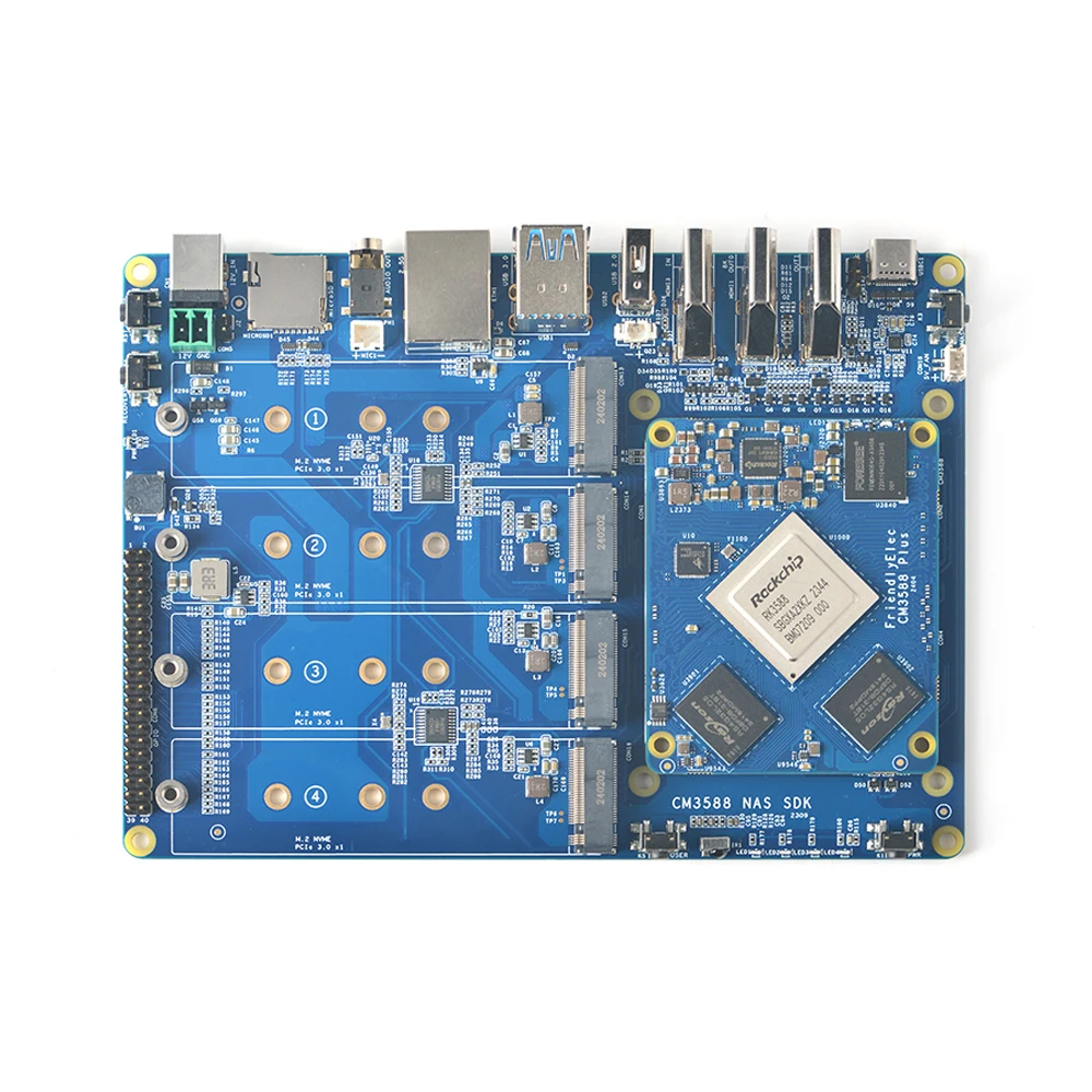 Imagem -05 - Além Disso Kit Nas 32gb Lpddr5 Rockchip Rk3588 Placa de Desenvolvimento Pcie 2.5g Controlador Ethernet Suporta Openwrtandroidlinux Cm3588