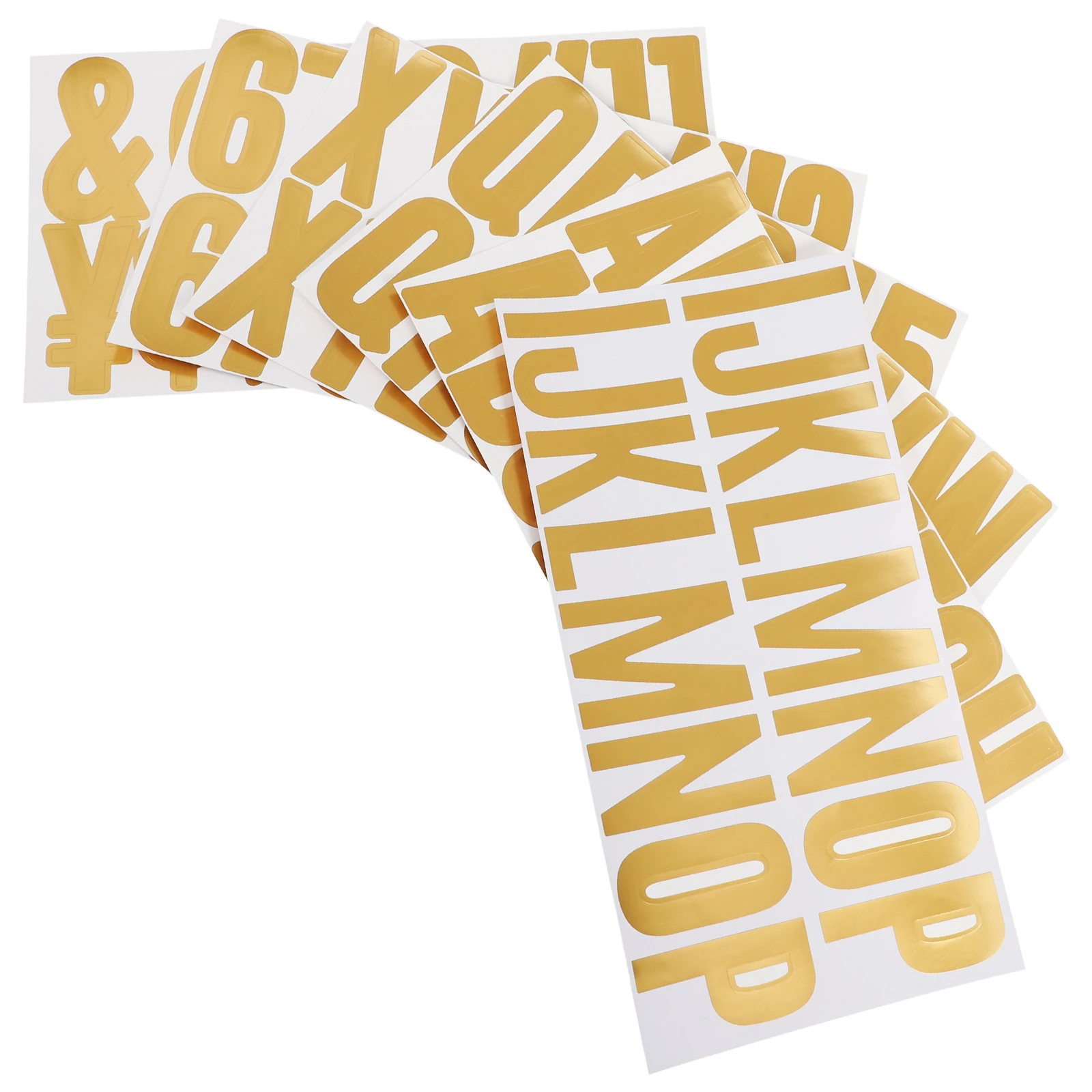 

6 Sheets Vinyl Letter Alphabet Numbers Waterproof Stickers Foil Adhesive Labels Door Signs Cars Posters Scrapbooks Removable