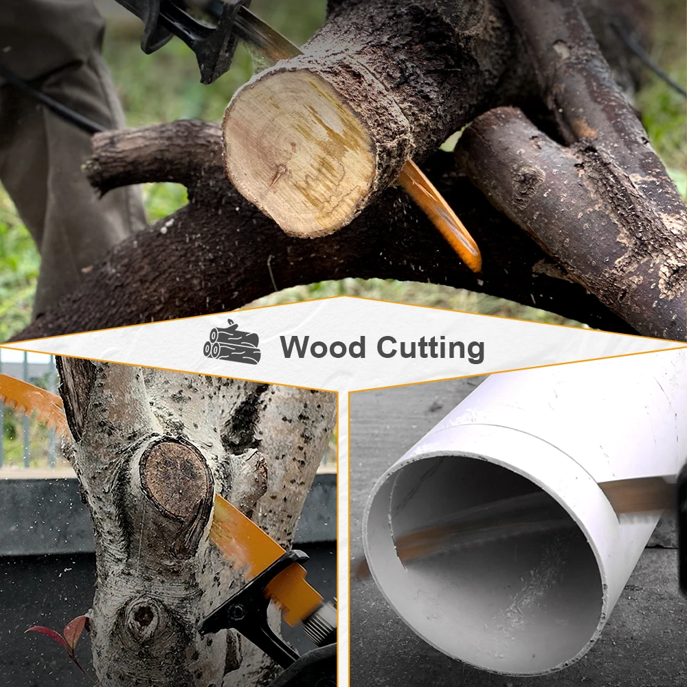 EXFEIN الأسنان الترددية المنشار بليد مجموعة تشذيب المنشار قطع سجل الخشب التشذيب لتقليم الأشجار قطع الخشب