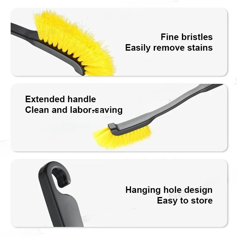 Car Tire Wheel Rim Cleaning Brush Long Handle Wheel Hub Gap Washing Brush Car Detailing Clean Brushes Tool Accessories image 5