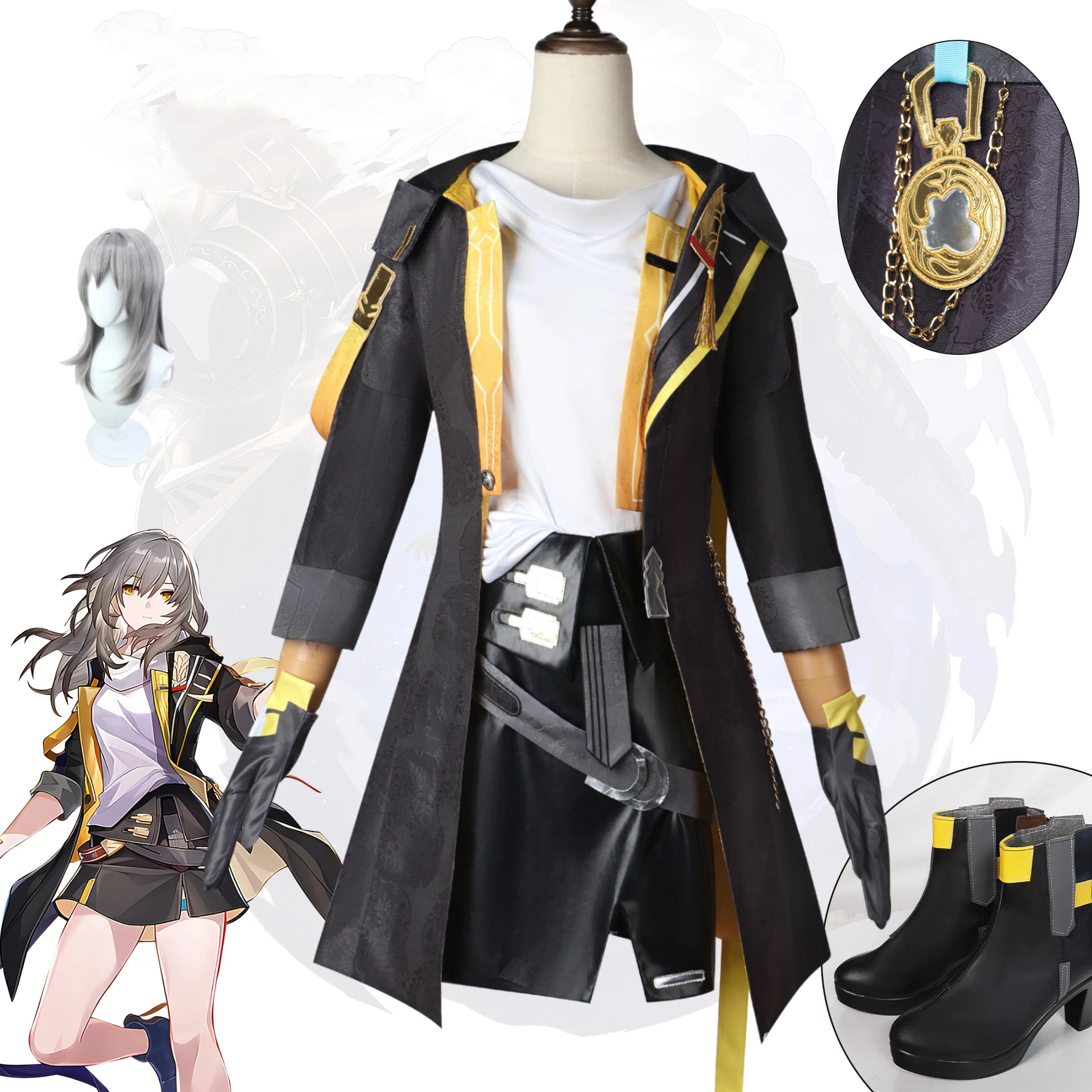 

Game Honkai Star Rail Trailblazer Female Protagonist Cosplay Costumes Anime Suit Women Fancy Dress Outfit Wig Halloween Party