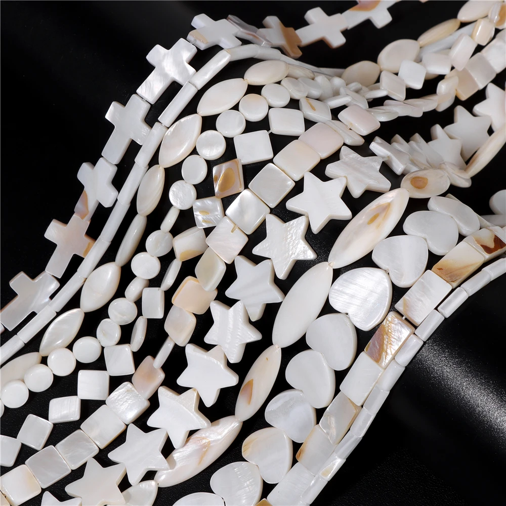 10x15mm Leaf Shape Shell Beads Leaves Mother of Pearl Shell Leaf Beads for Jewelry Making Bracelet DIY Charm Earrings 15 Inch