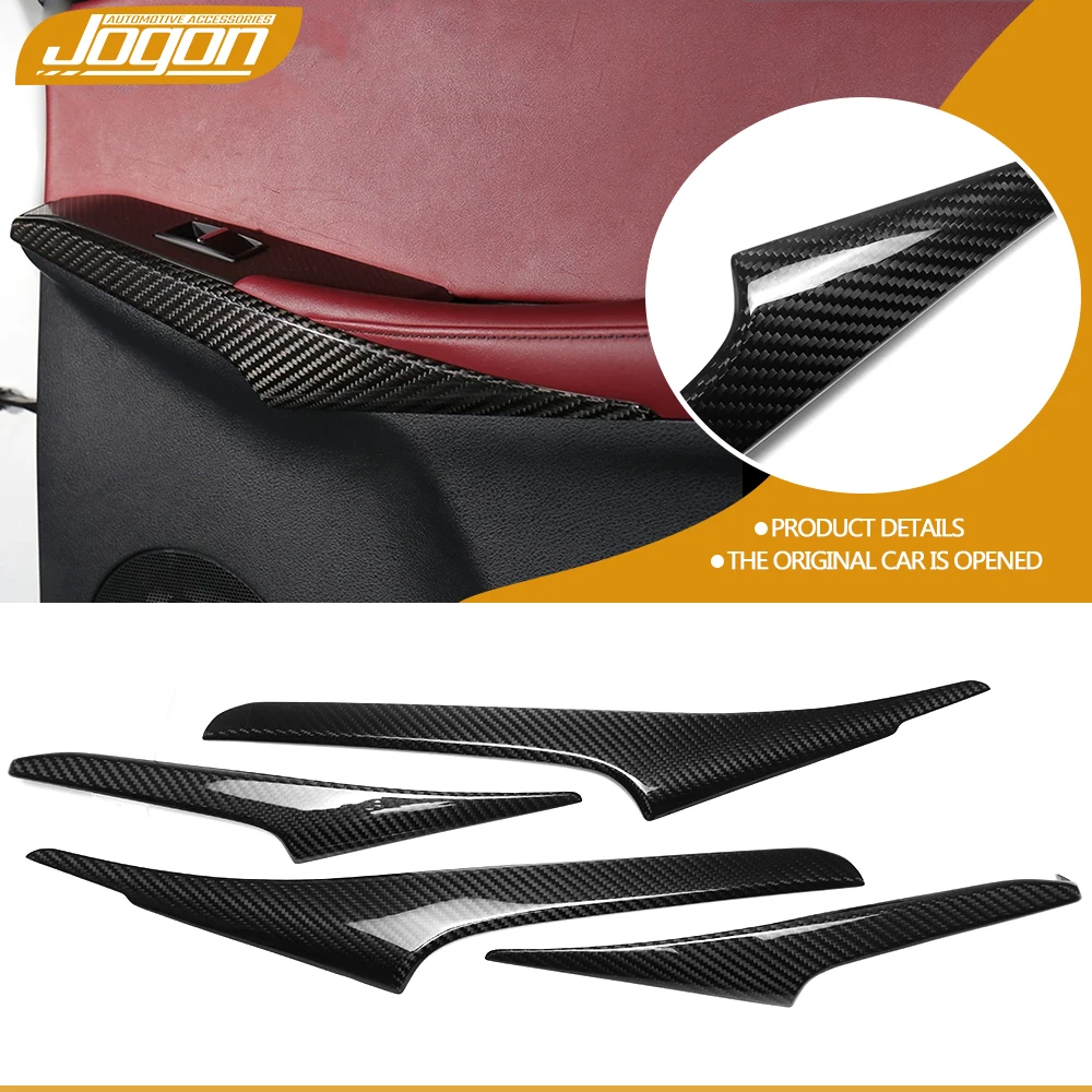 For LEXUS IS IS250 300 350 F SPORT 2014-2024 Real Carbon Fiber Car Interior Door Handle Armrest Panel Cover Trim Accessories