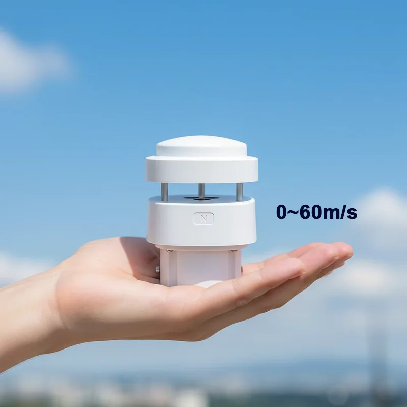 Mini 2 in 1 Ultrasonic Anemometer Wind Speed and Direction Sensor Compact Outdoor RS485 Weather Sensor with 4G MQTT JSON System