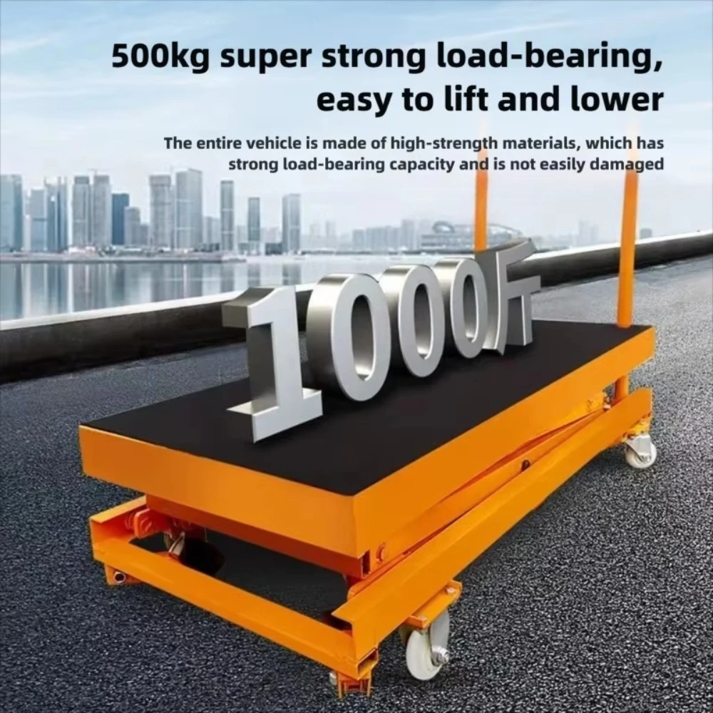 Portable Folding Table Scissor Lift Platform Electric Hydraulic Lifting Stool Mobile Working Platform