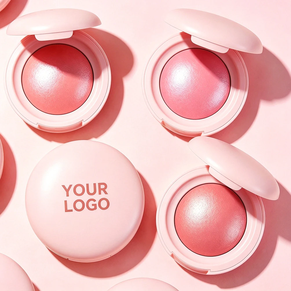 Single-shade Blusher Powder Vegan Custom Logo 7colors Waterproof Natural Glow Finish Silky Smooth Texture Private Label Makeup
