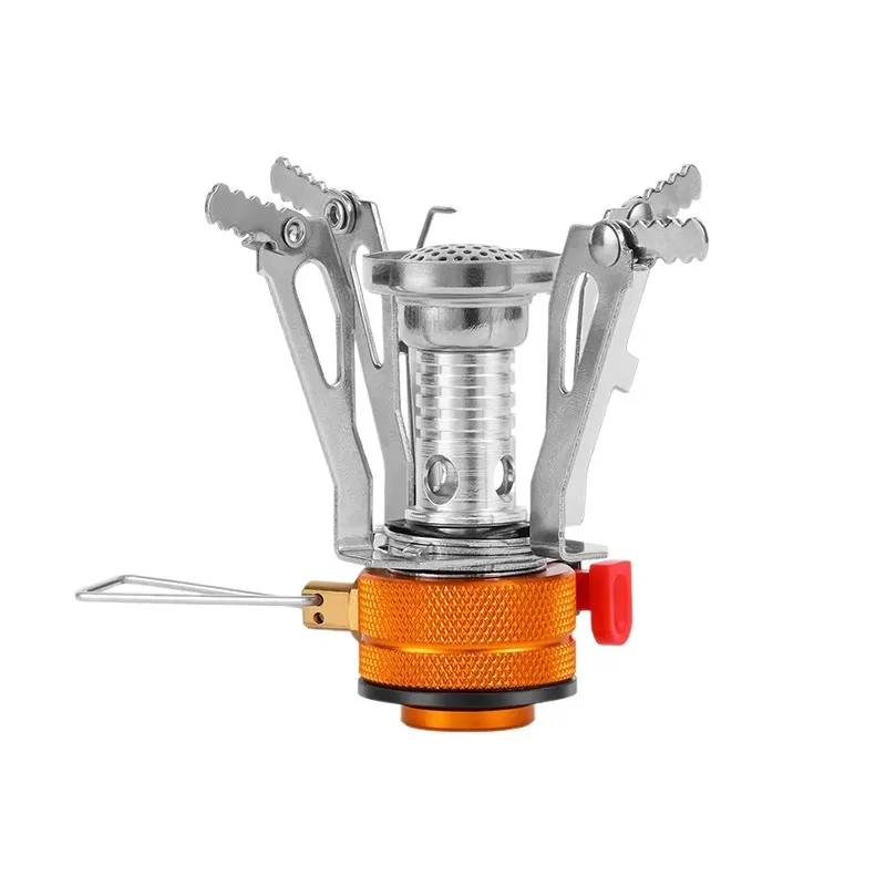 

Outdoor camping portable foldable mini single burner gas stove stainless steel ultra-light