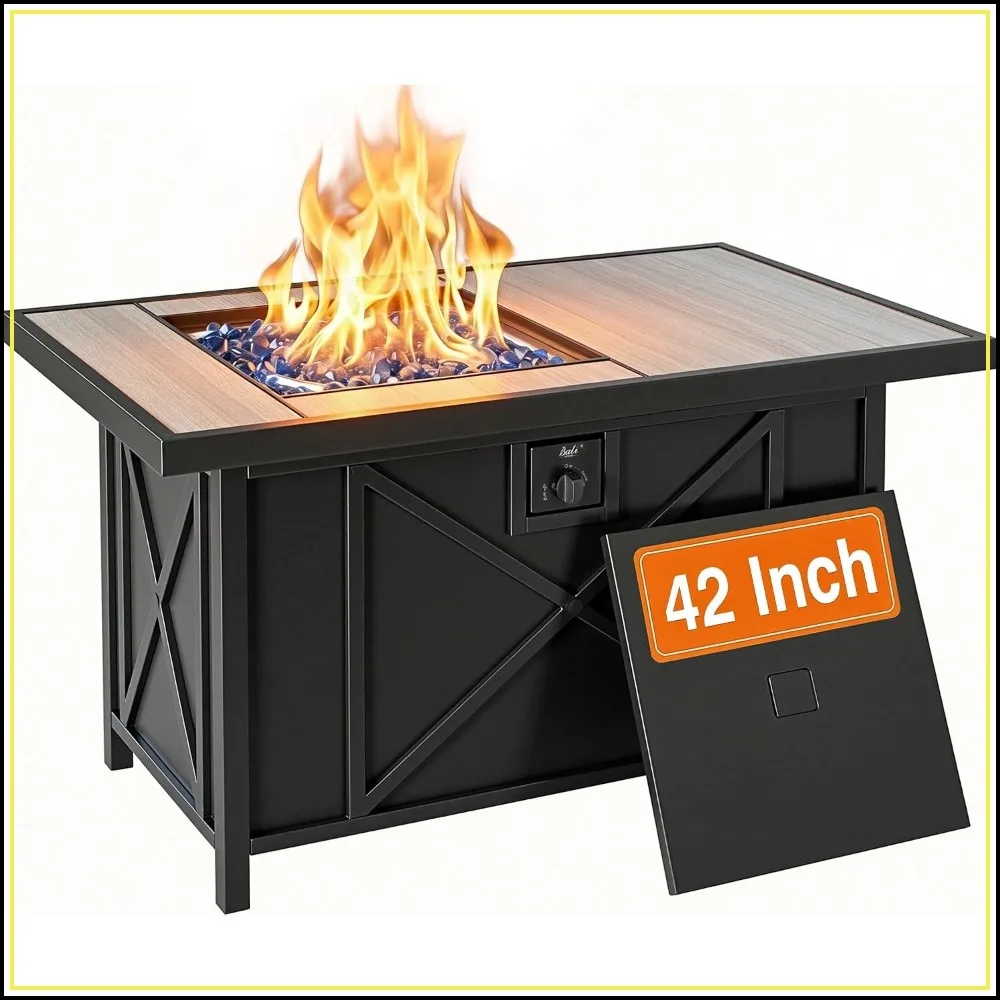 42 Inch Propane Fire Pit Table Outdoor Patio Large Fire Pit