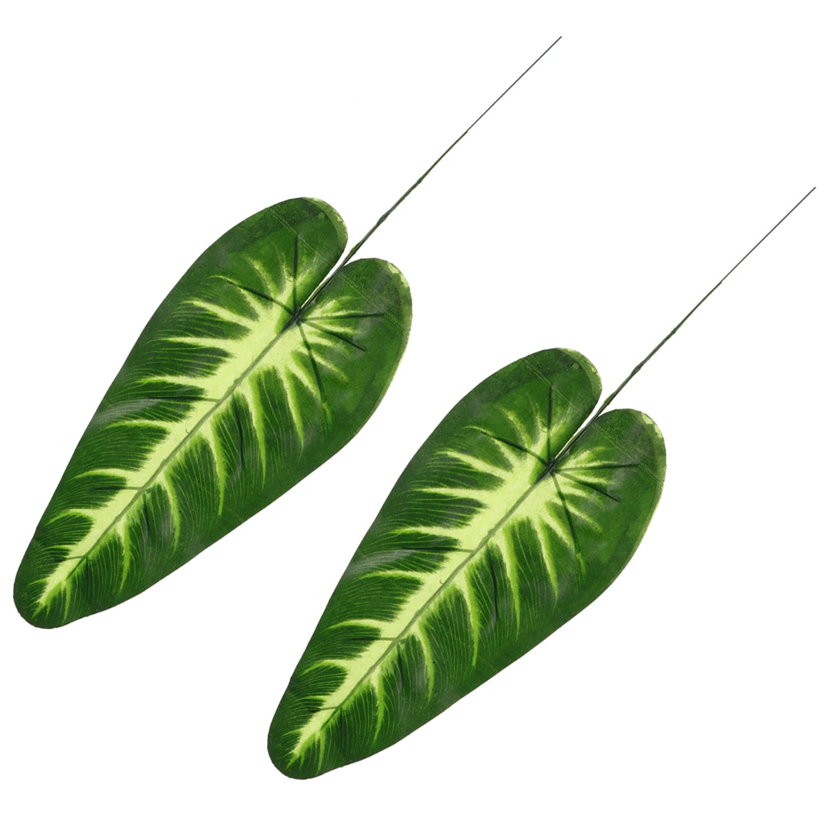 

2 Pcs Fake Leaves Artificial Green Foliage Greenery Decor Decoration Decorative Flower Indoor Plants