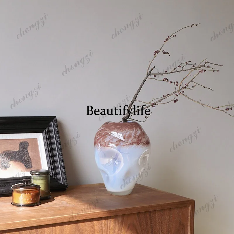 Living room glass vase ornament medieval beautiful art dining table hydroponic flower arrangement flower device