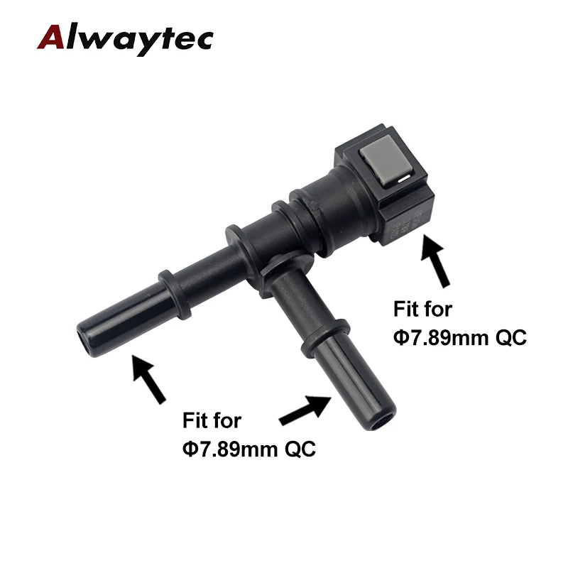 7.89 ID6 Car Fuel Quick Hose Connector Tee Joint Fuel Pipe Coupler Quick Connect Rubber Nylon Oil Tube Adapter
