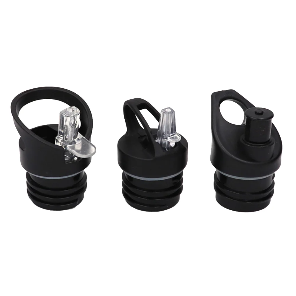 3 Pcs Wide Mouth Sports Water Bottle Clear Bottles Vacuum Nozzle Cover Suction for Daily Use